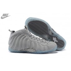 Mens Air Foamposites One PRM Grey Suede Wolf White For Sale