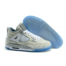 Mens Air Jordan 4 Retro Laser Metallic Silver Shoes For Sale