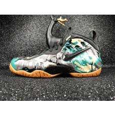 Mens Cheap Foamposite Pro Green Grey Shoes For Sale Online