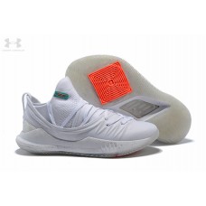 Mens Under Armour Curry 5 Triple White Shoes On Sale