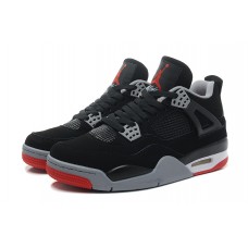 New Air Jordan 4 Bred Black Red Shoes For Men Online