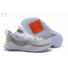 New Curry 5 White Grey UA Sneakers Clearance Sale