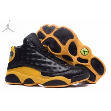 Order Air Jordans 13 Black Yellow Leather For Sale Online