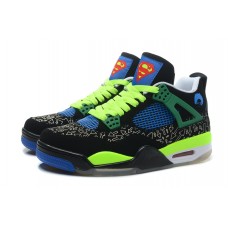 Real Air Jordan 4 Retro Doernbecher Black Green Shoes On Feet