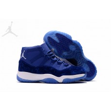 Real Mens Jordans 11 For Cheap Velvet Heiress Blue On Sale