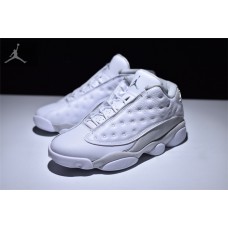 Wholesale Air Jordan 13 Low Pure Money All White Shoes For Men