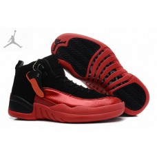 Wholesale Air Jordans 12 GS Black Red For Girls Online Store
