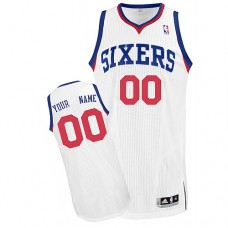 76ers Custom Authentic White NBA Jersey