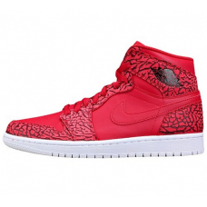 Air Jordan 1 Elephant Print Red Basketball Shoes