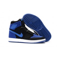 Air Jordan 1 Flyknit Royal Blue Black Basketball Shoes