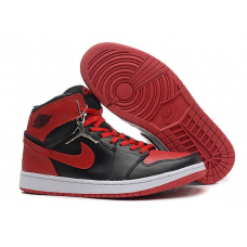 Air Jordan 1 (I) Black Varsity-Red White Mens Basketball Shoes
