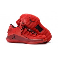 Air Jordan 32 Low Rosso Corsa Red Black Basketball Shoes