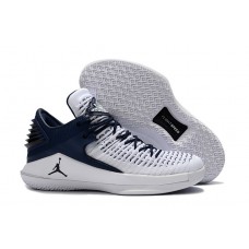 Air Jordan 32 Low White Midnight Navy Basketball Shoes