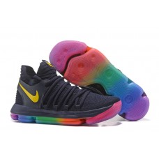 Big Kids Grade School Nike KD 10 X EP Be True Black Mens Girls Size Shoes