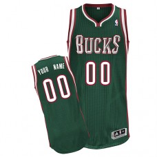 Bucks Custom Authentic Green NBA Jersey