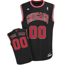 Bulls Custom Authentic Black NBA Jersey