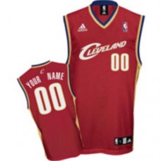 Cavaliers Custom Authentic Red NBA Jersey