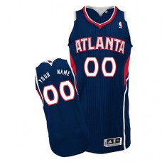 Hawks Custom Authentic Blue NBA Jersey