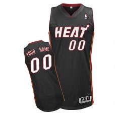 Heats Custom Authentic Black NBA Jersey