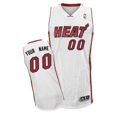 Heats Custom Authentic White NBA Jersey