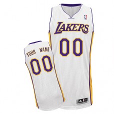 Lakers Custom Authentic White NBA Jersey