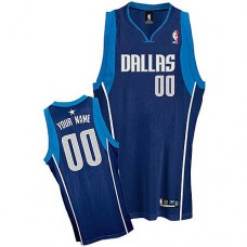 Mavericks Custom Authentic Blue NBA Jersey
