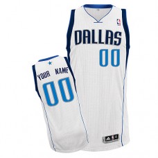 Mavericks Custom Authentic White NBA Jersey
