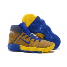 Men's Nike Hyperdunk 2017 Flyknit Yellow And Blue Basketball Shoes