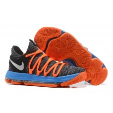 Nike KD 10 Grey Blue Orange Basketball Shoes