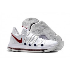 Nike KD 10 USA White Basketball Shoes
