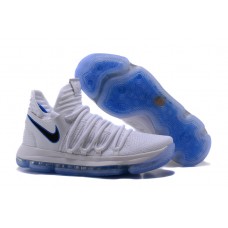 Nike KD 10 White Blue Basketball Shoes
