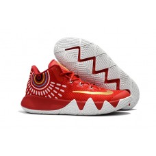 Nike Kyrie 4 Red White Gold Basketball Shoes