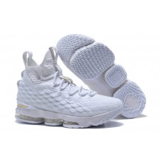 Nike LeBron James 15 Triple White Basketball Shoes