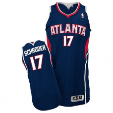 Nike NBA Atlanta Hawks 17 Dennis Schroder Jersey Blue Stitched