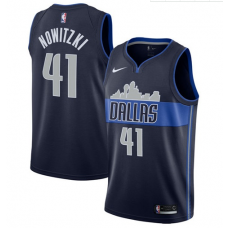 Nike NBA Dallas Mavericks 41 Dirk Nowitzki Jersey Navy Swingman