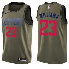 Nike NBA Los Angeles Clippers 23 Louis Williams Jersey Green Salute to Service Swingman