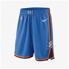 Nike NBA Men's Oklahoma City Thunder Blue Icon Swingman Basketball Shorts