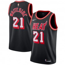 Nike NBA Miami Heat 21 Hassan Whiteside Jersey Black Swingman Hardwood Classics