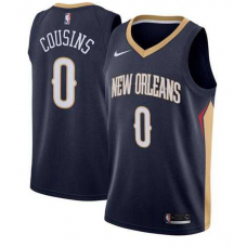 Nike NBA New Orleans Pelicans 0 DeMarcus Cousins Jersey Navy Swingman Icon Edition