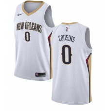 Nike NBA New Orleans Pelicans 0 DeMarcus Cousins Jersey White Swingman Association Edition