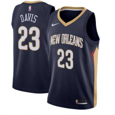 Nike NBA New Orleans Pelicans 23 Anthony Davis Jersey Navy Swingman Icon Edition