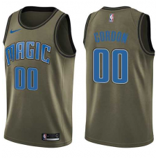 Nike NBA Orlando Magic 00 Aaron Gordon Jersey Green Salute to Service Swingman