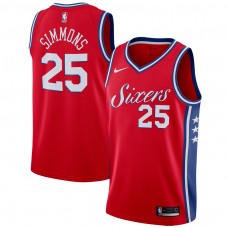 Cheap Ben Simmons 76ers #25 NBA Jersey Red Alternate