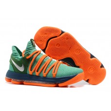 Nike Zoom KD 10 LMTD Kevin Durant Basketball Shoes Green Orange