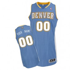 Nuggets Custom Authentic Baby Blue NBA Jersey