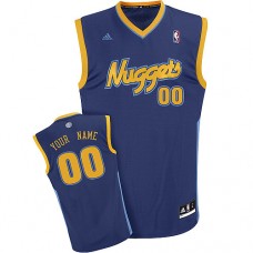 Nuggets Custom Authentic Dark Blue NBA Jersey