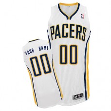 Pacers Custom Authentic White NBA Jersey