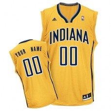 Pacers Custom Authentic Yellow NBA Jersey
