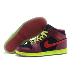 Perfect Air Jordan Retro 1 Red Green Basketball Shoes