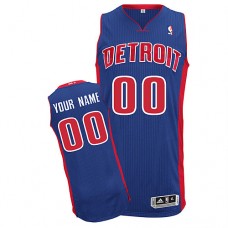 Pistons Custom Authentic Blue NBA Jersey